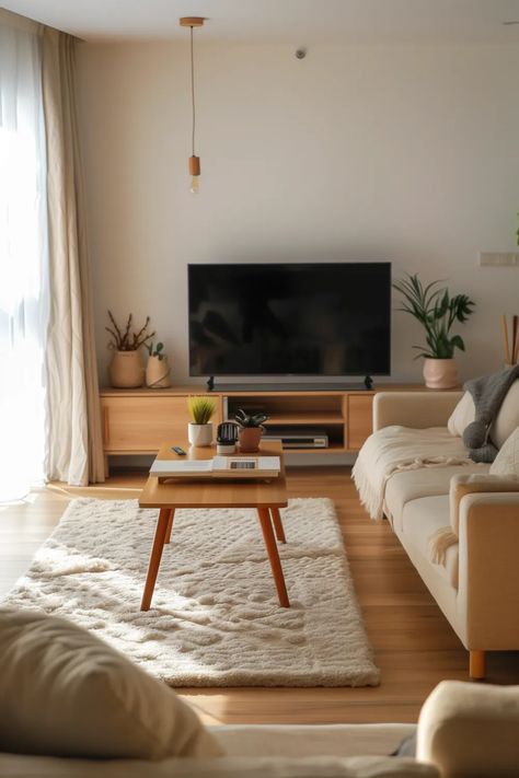 50 Very Small Living Room Decor Ideas To Maximize Your Cramped Space Small Living Room Ikea Ideas, Living Room Ideas For Small Spaces House, Small Space Tv Room, Cute Small Living Room Ideas Cozy, Tiny Minimalist Living Room, Ikea Living Room Ideas Small, Small Tv Room Design Ideas, Modern Cozy Living Room Small, Tv In Small Space