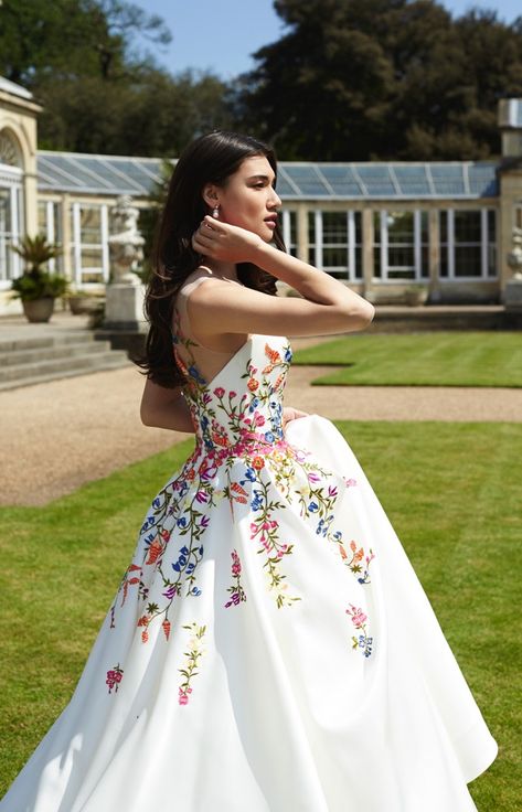 Floral wedding dress