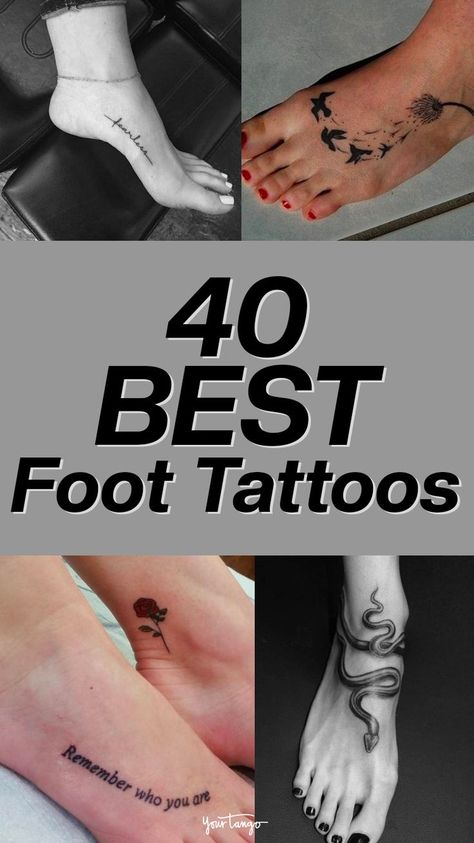 Women’s Foot Tattoo Design, Small Tattoos For Feet For Women, Instep Tattoos For Women, Tattoo Ideas For Ankle For Women, Ankle Tattoo Inside, Let Them Foot Tattoo, Woman Foot Tattoos Small, Side Feet Tattoos For Women, Cute Feet Tattoos Ideas For Women