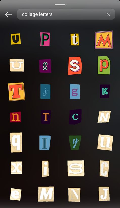Letters for Instagram Story Insta Story Font Ideas, Insta Fonts Story, Instagram Letters Gif, Letras Instagram Stories, Insta Fonts, Insta Story Sticker, Story Sticker Instagram, Ig Story Stickers, Lightbox Letters
