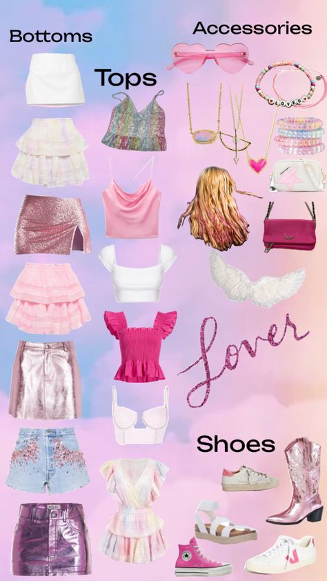 Lover Taylor Swift Inspo Outfits, Lover Costumes Taylor Swift, Lover Taylor Swift Outfits Halloween, Lovers Tour Outfit, Lover Taylor Swift Outfits Simple, Lover Taylor Swift Theme Outfit, Era Tour Outfit Ideas Lover, Lover Eras Tour Outfits Ideas, Eras Tour Outfits Preppy