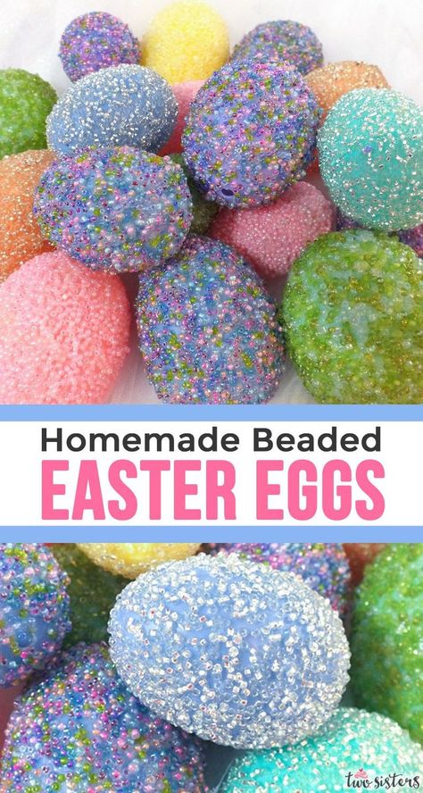 You can do so much more with a plastic egg than fill it with candy! Click here for 20 Crafts with Plastic Easter Eggs each with a tutorial. #thecraftyblogstalker #plasticeastereggcrafts… More Easter Chicks Crafts, Beaded Easter Eggs, Plastic Easter Egg Crafts, Easter Egg Garland, Front Porch Christmas Decor Ideas, Egg Wreath, Easter 2023, Christmas Decor Ideas Diy, Porch Christmas Decor