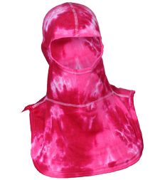 Majestic Fire Apparel: PAC II 100% Nomex Tie-Dye Pink Swirl Firefighting Hood Remove Bleach Stains, Firefighter Accessories, Law Enforcement Gifts, Hood Style, Firefighter Gear, Long Bib, Firefighter Emt, Fire Training, Female Firefighter