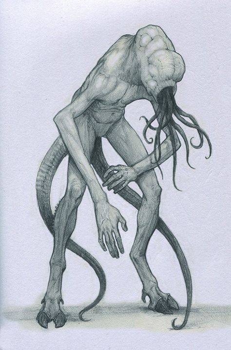 ArtStation - Drawings Mavros Thanatos, Scary Alien, Scary Drawings, Alien Drawings, Dark Creatures, Creepy Drawings, Monster Drawing, 다크 판타지, Monster Concept Art