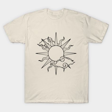 Sun Cloud Line art -- Choose from our vast selection of Crewneck and V-Neck T-Shirts to match with your favorite design to make the perfect custom graphic T-Shirt. Pick your favorite: Classic, Relaxed Fit, V-Neck, Tri-Blend, Dolman Extra Soft Tri-Blend, Slouchy V-Neck, Slouchy, Premium, Heavyweight, Curvy, Ringer, and Curvy V-Neck. Customize your color! For men and women. Line Art, Sun Shirt Design, Cloud Line Art, Trio Halloween Costumes, Sun Shirt, Sun Art, Art T Shirt, Graphic T Shirt, V Neck T Shirt