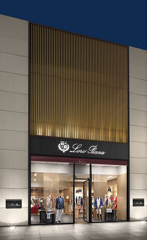 Duygu Arseven - Loro Piana Sousse, Storefront Design Facades, Shopfront Design Retail, Retail Store Design Exterior, Facade Retail, La Mecca, Commercial Design Exterior, Retail Facade, Retail Architecture