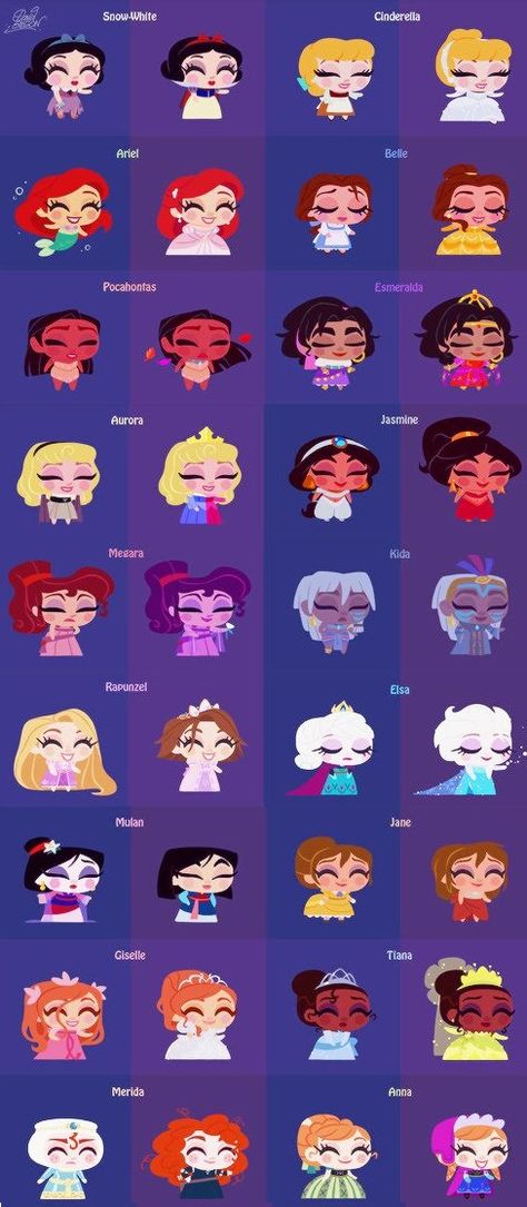 Princesses •Avant / Après• ~ [❤️Disney❤️] Disney Princesses As Marvel Characters, Chibi Disney Drawings, Princess Transformation, Princesses Outfits, Baby Disney Princess, Squad Girl, Disney Chibi, Disney Princess Style, David Gilson