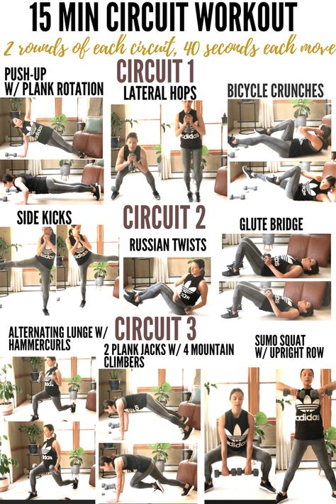 Quick Circuit Workout At Home, Body Weight Circuit Workout, 15 Min Full Body Workout With Weights, Partner Circuit Workout, 15 Minute Full Body Workout At Home, Circuit Workout At Home, Circut Training, Workout Circuit At Home, Body Weight Circuit