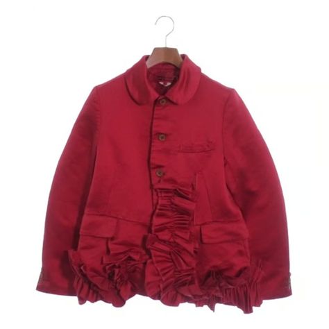 Short vest Comme Des Garcons Red size S International in Polyester - 26403112 Comme Des Garcons Jacket, Short Vest, Des Garcons, Comme Des Garcons, Red Jacket, Casual Jacket, Varsity Jacket, Jackets For Women, Online Store