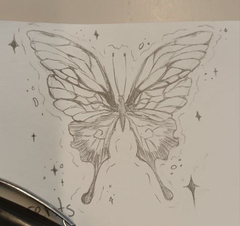 Butterfly Sketch, Desen Realist, Výtvarné Reference, Meaningful Drawings, Butterfly Drawing, Dark Art Drawings, Cute Doodles Drawings, Art Diary, Small Canvas Art