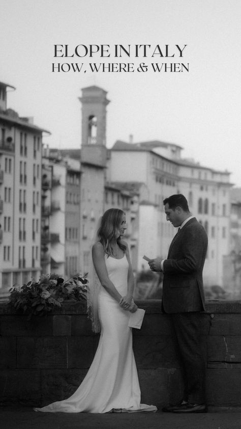 Groom reading his vows during wedding in Florence, Italy Elope In Italy Amalfi Coast, Italian Civil Wedding, Elopement Dress Italy, Elope To Italy, Tuscany Elopement Wedding, Italy Elopement Dress, Italy Elopement Tuscany, Elope Europe, Elopement Ideas Italy