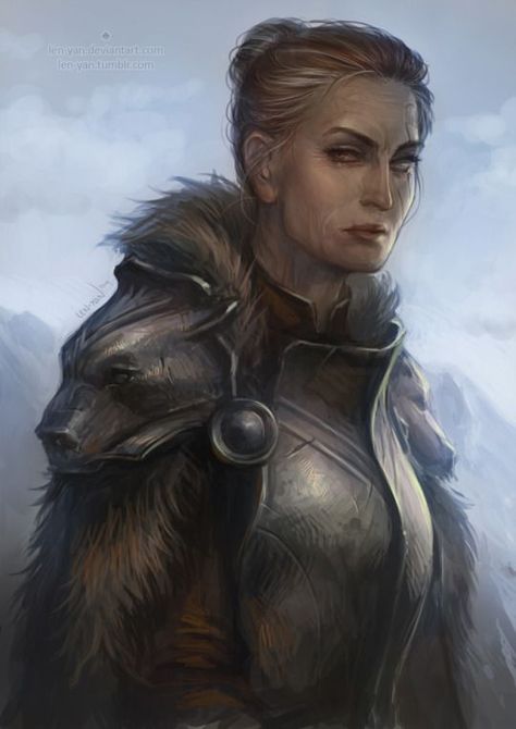 Manon's Grandmother, Magdalena Pagowska, Maege Mormont, Woman In Armor, Lady Warrior, Dragon Hunter, Character Female, Heroic Fantasy, Female Fighter