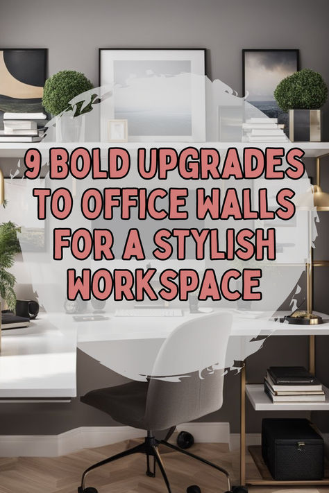 well decorated office walls in a small home office Decorated Offices At Work, Decorate Office At Work Professional, Office Makeover Business, Office Ideas For Men Workspaces, Office Plants Ideas Interior Design, Mens Office Ideas, Professional Office Decorating Ideas For Work, Decorate Office At Work, Office Wall Ideas