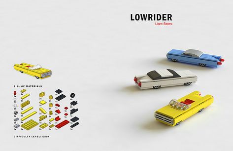 Tiny LEGO Wonders - Lowrider | Image courtesy of No Starch P… | Flickr Lego Ideas To Build, Lego Cars Instructions, Deco Lego, Lego Auto, Instructions Lego, Construction Lego, Lego Micro, Micro Lego, Lego Diy