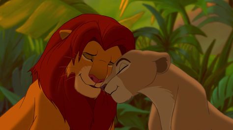 Simba and Nala nuzzling each other Disney, The Lion King, The Lion, Lion King, Lion