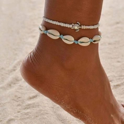 Color: Light Blue String With Cream Colored Puka Shells/ White Beads With Silver Turtle Charm Details: Shell Composition: 50% Shell, 40% Resin, 10% Alloy Type: Anklet Style: Boho/ Coastal Length: 9.1" New In Package! Beachy Anklets, Beachy Bracelets, Eyeglasses Chain, Surf Jewelry, Beachy Jewelry, Cowry Shell, Summer Anklets, Bracelet Love, Beach Anklets