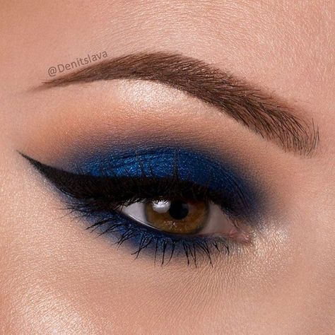 Smokey Blue Eye! Dag Make Up, Blue Eyeshadow Looks, Blue Smokey Eye, Eye Makeup Images, Makijaż Smokey Eye, Beautiful Eye Makeup, Braut Make-up, Elegant Makeup, Blue Eyeshadow