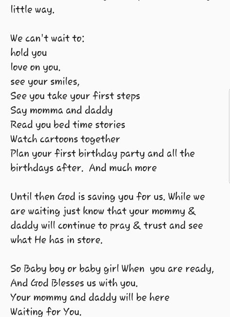 Letter to our future baby part 2 Letter To My Newborn Daughter, Letter To Unborn Grandchild, Letter To Dad From Unborn Baby, Letter To My Unborn Son, To My Unborn Daughter, Unborn Baby Quotes, Jar Notes, Mommy Journal, Baby Shower Poems