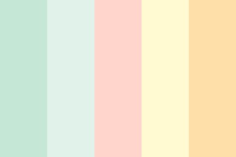 Jadeite Summer Color Palette |  (Create your own color palettes on color-hex.com) Sorbet Colour Palette, Summery Colour Pallete, Pastel Citrus Palette, Patisserie Color Palette, Summer Color Palette Pastel, Cutesy Color Palette, Fluttershy Color Palette, Paste Color Palette, Summer Pastel Palette