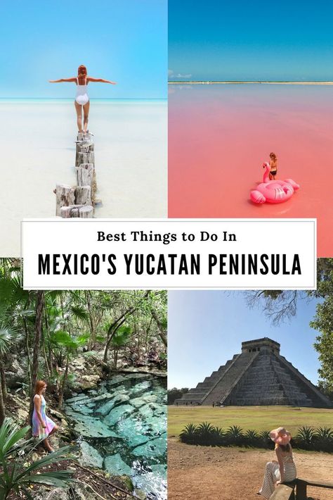Things to Do in Yucatan Peninsula in Mexico | Anna Everywhere Lac Rose, Central America Destinations, Merida Mexico, Mexico Travel Guides, Yucatan Mexico, Central America Travel, Yucatan Peninsula, Visit Mexico, México City