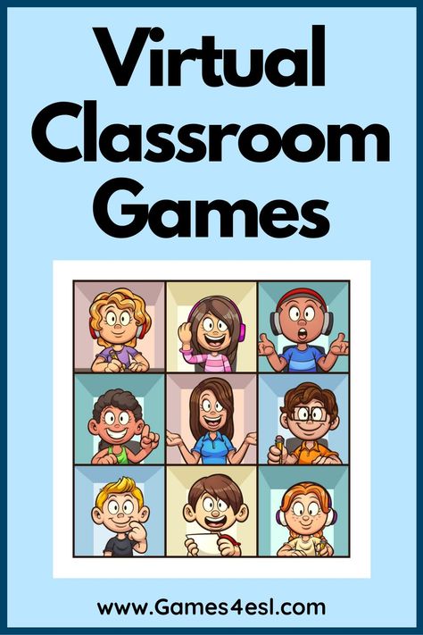 A collection of fun games you can play while teaching in a virtual classroom. These virtual classroom game ideas include free resources that you can download. Check it out. :) Virtual Classroom Ideas, Games For Youth Group, Virtual Games For Kids, Virtual Party Games, Games For Youth, Icebreaker Ideas, Zoom Activities, Fun Classroom Games, Virtual Team Building