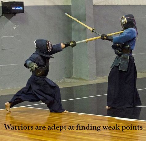 From the Aikido Center of Los Angeles' Aiki Dojo Message. Warriors are adept at finding weak points. One of the things training teaches us is to recognize patterns. Within patterns are rhythms and like all rhythms there are highs and lows. The high is where the opponent’s defenses are the strongest. The low is where there is a suki (隙) or an “opening” because the opponent’s defenses are the weakest.Read the rest by clicking the link below. Kendo, Ancient Samurai, Chinese Warrior, Samurai Artwork, Martial Arts Techniques, Japanese Warrior, Warrior Quotes, Dark Art Illustrations, Beautiful Dark Art
