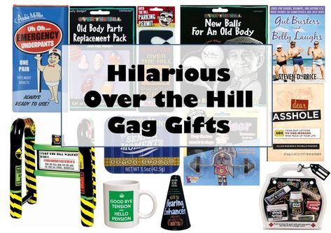 Image result for gag gift ideas for over the hill party Over The Hill Gifts For Women, Over The Hill Survival Kit Funny, Over The Hill Gag Gifts For Men, Funny Over The Hill Gifts, 60th Birthday Funny Gifts, Birthday Gag Gifts For Women Funny, Funny 70th Birthday Ideas Gag Gifts, Gag Gifts For 60th Birthday Funny, 50th Birthday Funny Gifts