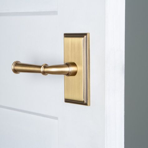 Grandeur Georgetown Privacy Door Lever & Reviews | Wayfair Indoor Door Handles, Antique Brass Door Handles, Brass Door Hardware, Interior Door Hardware, Baldwin Door Hardware, Interior Door Knobs, Lever Door Handles, Gold Door, Door Hardware Interior