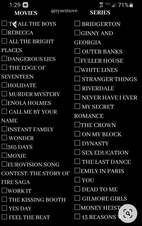 Kissing Booth Rules Of Friendship List, Mystery Movies To Watch List, Mystery Movies To Watch, Classic Movies List, Movie Challenge, Love Story Movie, List Challenges, Movie To Watch List, Movie Club