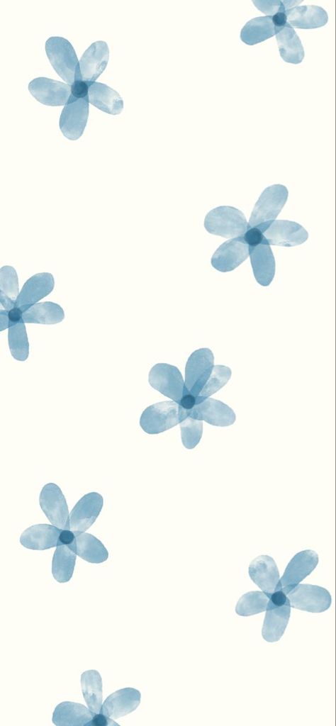 Simple Phone Homescreen Wallpaper, Simple Wallpaper Iphone Blue, Blue Ditsy Floral Wallpaper, Aesthetic Blue Wallpaper Flower, Aesthetic Iphone Wallpaper Widget, Flowers Blue Wallpaper, Light Blue Floral Aesthetic, Cute Simple Flower Wallpapers, Blue Floral Phone Wallpaper