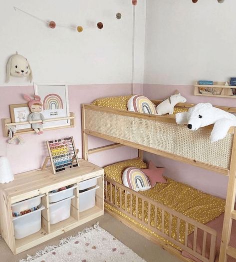 16 Cool IKEA Kura Bed Hacks You Have to Try Cama Ikea Kura, Nursery Ikea, Ikea Bunk, Bilik Tidur Perempuan, Bilik Perempuan, Kura Bed Hack, Kura Ikea, Ikea Bunk Bed, Cama Ikea