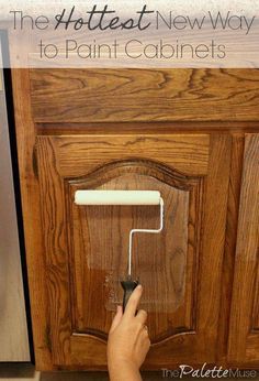 Diy Painted Kitchen Cabinets, Diy Painted Kitchen, Diy Kitchen Cabinets Makeover, Diy Kitchen Cabinets Painting, Painted Kitchen Cabinets, Update Kitchen Cabinets, Front Door Design Wood, Dark Wood Cabinets, Kitchen Diy Makeover