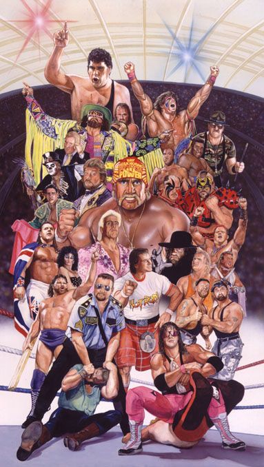 Totally Radical Old School Wcw Wrestlers, Chica Heavy Metal, Wwe Art, Wwf Superstars, Wrestling Posters, Andre The Giant, Wrestling Stars, Wwe Legends, Ultimate Warrior