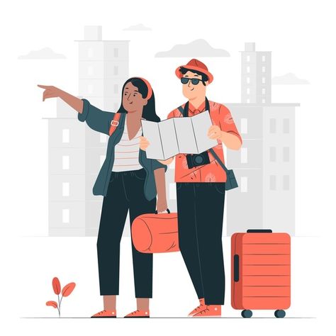 Travelers concept illustration | Free Vector #Freepik #freevector #travel #map #tourism #trip City People Illustration, Traveller Illustration, Traveler Illustration, Travelling Illustration, Adventure Illustration, Bold Images, Mountain Couple, Poster Template Design, Illustration Story