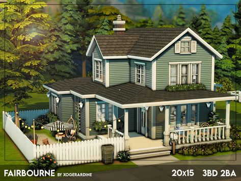 Sims 4 Hus, Sims 4 Houses Layout, Lotes The Sims 4, The Sims 4 Lots, Die Sims 4, Muebles Sims 4 Cc, Sims 4 House Building, Sims 4 House Plans, Suburban House