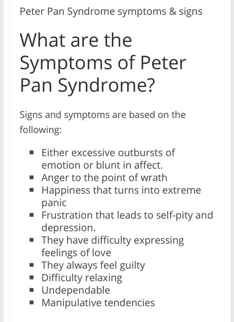 Peter Pan Syndrome Quotes, Fae King, Syndrome Quotes, Peter Pan Syndrome, Relationship Psychology, Self Pity, Attachment Styles, Psychology Quotes, Mental Health Disorders