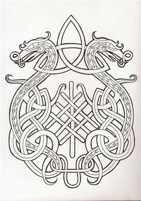 #vikings #viking #norse #norsemythology #ancient #ancientwarriors #oldworkers #ancientwisdom Celtic Protection Symbols, Chris Tattoo, Viking Drawings, Celtic Knot Dragon, Viking Knotwork, Odin Symbol, Rune Viking, Arte Viking, Symbole Viking