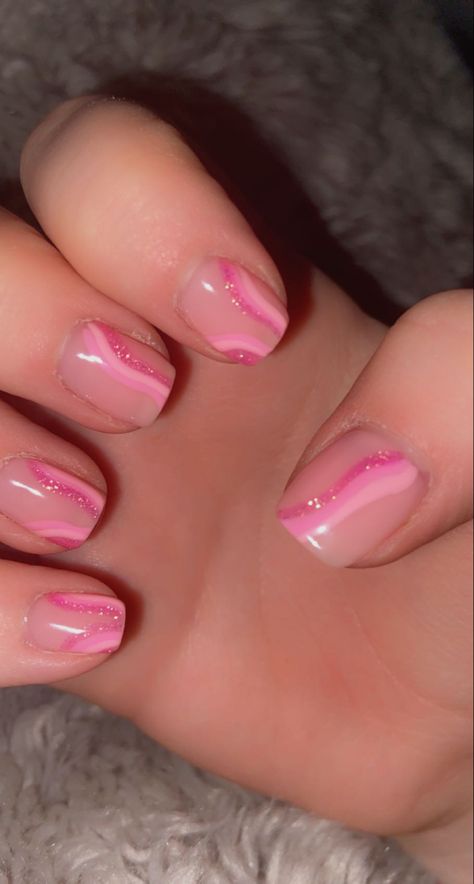 Gel Nails Nails For Sixth Graders, Pink Nails Not Acrylic, Short Gel Birthday Nails, Nail Inspiration Short Coffin, Nails For 11 Yrs Old Pink, Short Nails Ideas Back To School, Nails For 11 Year Girl, Hello Kitty Inspired Nails Short, Easy Simple Short Nails