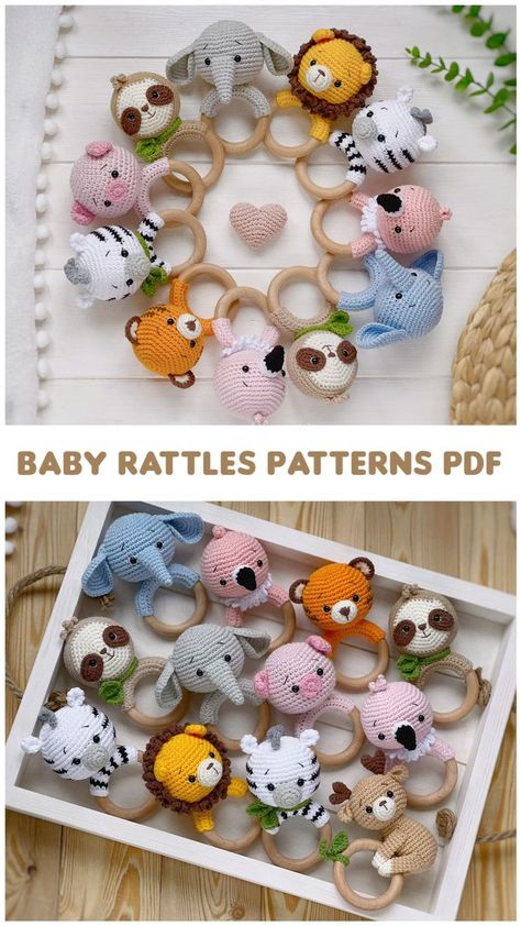 Crochet Baby Projects, Crochet Baby Mobiles, Crochet Butterfly Pattern, Crochet Baby Gifts, Crochet Pig, Crochet Mobile, Crochet Baby Toys, Crochet Butterfly, Crochet Elephant