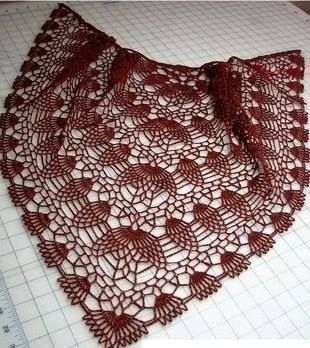 Lidia Crochet Tricot, Crochet Lace Shawl, شال كروشيه, Gilet Crochet, Pineapple Crochet, Crochet Lace Edging, Crochet Bolero, Shawl Crochet, Crochet Shawls And Wraps