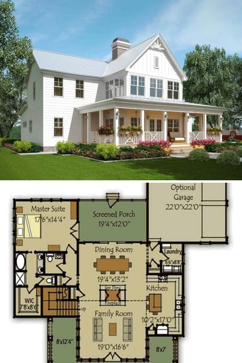 Ranch House 2 Story, Country Home Layout Floor Plans, Cottage Home Layout House Plans, Classic Ranch House Plans, French Country House Small, Traditional Farmhouse Layout, Farmhouse Blueprints One Story, Blueprint Of House Floor Plans, Honey Of A Farmhouse Plan