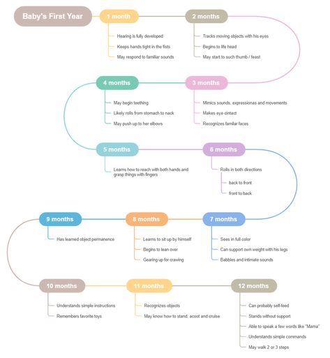 Free Event Timeline Template & Examples | EdrawMind Event Timeline, Timeline Example, Wedding Day Timeline Template, Timeline Project, Timeline Template, Create A Map, Wedding Day Timeline, Free Event, Babies First Year