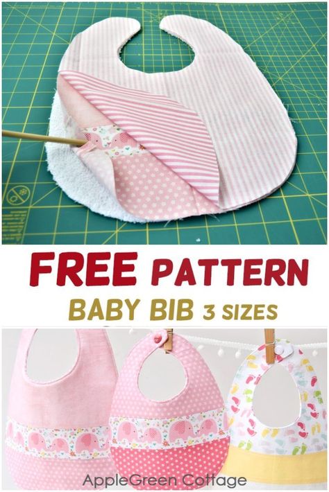 Bib Sewing Pattern, Baby Bibs Patterns Free, Best Baby Bibs, Diy Bibs, Baby Bib Tutorial, Diy Baby Bibs, Baby Bib Pattern, Baby Sewing Patterns Free, Baby Gifts To Make