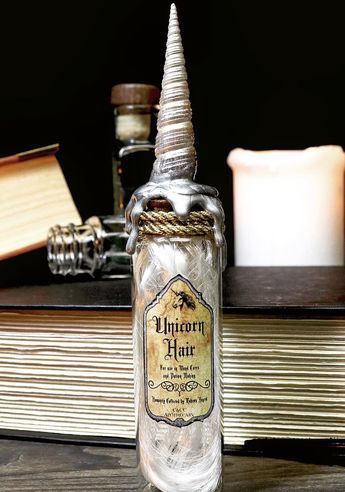 Potion Bottle Diy Halloween, Creepy Crafts To Sell, Harry Potter Potion Bottles Diy, Witchy Bottles Diy, Diy Potions Bottles, Potion Bottle Crafts, How To Make Potion Bottles Diy, Potion Decorations, Halloween Potion Bottles Diy