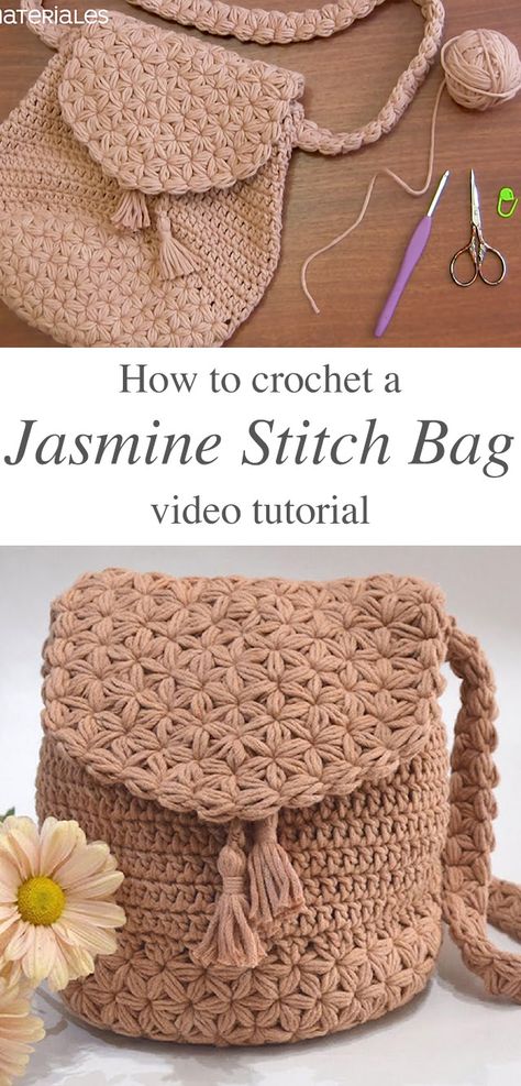 Crochet Bag Tutorial, Crochet Mignon, Confection Au Crochet, Free Crochet Bag, Crochet Bag Tutorials, Crochet Bag Pattern Free, Crochet Simple, Bag Pattern Free, Crochet Market Bag