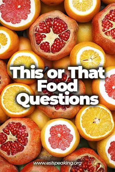 Find out the 50 most interesting "This or That" questions about food. Play it with your friends, family, students, and more! #thisorthat #wouldyourather #foodquestions #food #foodie This Or That Healthy Food Edition, This Or That Food Edition Pictures, This Or That Questions Food Edition, This Or That Questions Food, Food This Or That, This Or That Food Questions, Family Fued Game Diy Questions, Food This Or That Questions, This Or That Food Edition