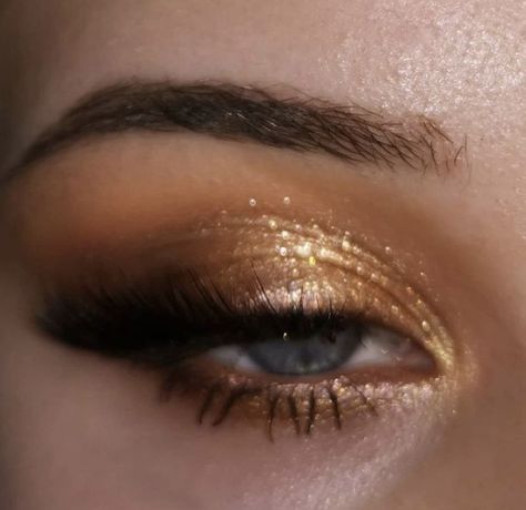 Glitter, Lashes, Make Up, Makeup, Gold