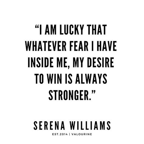 “I am lucky that whatever fear I have inside me, my desire to win is always stronger.” | | Serena Williams Quotes / #quote #quotes #motivation #motivational #inspiring #inspiration #inspirational #motivating #success / |success quotes / |money quotes / |abraham hicks quotes / |inspirational spir… • Millions of unique designs by independent artists. Find your thing. Iam Lucky To Have You In My Life, Women Winning Quotes, Im Changing Quotes My Life, I Always Win Quotes, Winning Quotes Motivational, Quotes About Desire, I Win Quote, Quotes About Winning, Serena Williams Quotes