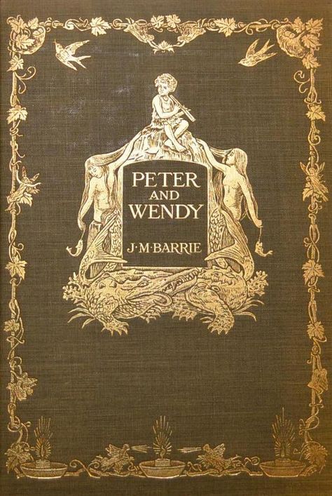 Peter and Wendy, J.M. Barrie Vintage Book Covers, Peter Pan Book Cover, Peter Pan Jm Barrie, Peter Pan Book, Rose And Butterfly Tattoo, J M Barrie, Peter And Wendy, James Matthews, 100 Years Old