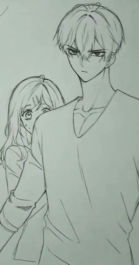 Manga Body Sketches, Anime Couple Drawing, Drawn Couple, Sketch Couple, Jesus Drawing, Boy And Girl Drawing, Cute Couple Sketches, Anime Face Drawing, Arte Aesthetic